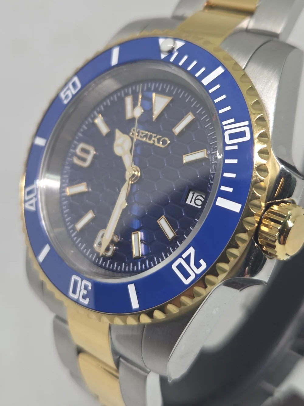 Custom 40mm Automatic Seiko Mod Watch Bluesy Style NH35